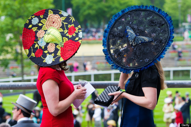 "Yes, Winifred, I do believe Prince Harry is looking." "I can't tell, Imogen, this hat is blocking my view." "Mine is too. It could be that ginger from Harry Potter, I'm not sure."